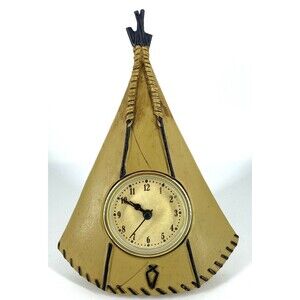 St. Labre Indian School  Tee Pee  Clock  Hand Painted Works Used